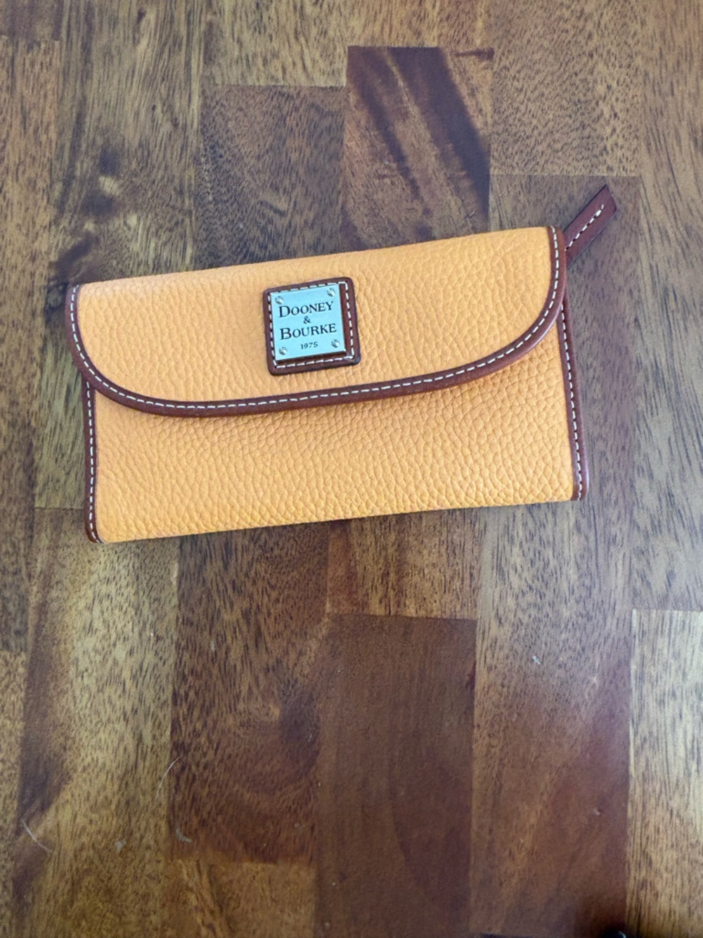 Dooney & Bourke Melon Pebble Leather Card Wallet